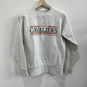 UVA Virginia Cavaliers Crewneck Sweatshirt Gray Pullover Size Small Champion